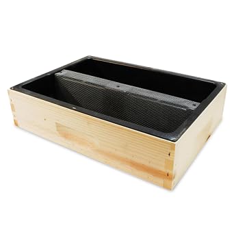 Mann Lake Top Hive Feeder with Unpainted Wood Super, Leakproof Reservoir