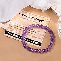 Vista 550 de MASSIVE BEADS Pulsera elástica de yoga hecha a mano con piedra natural, cristal curativo, energía, regalos para adultos unisex de 0.157 in, 0.236
