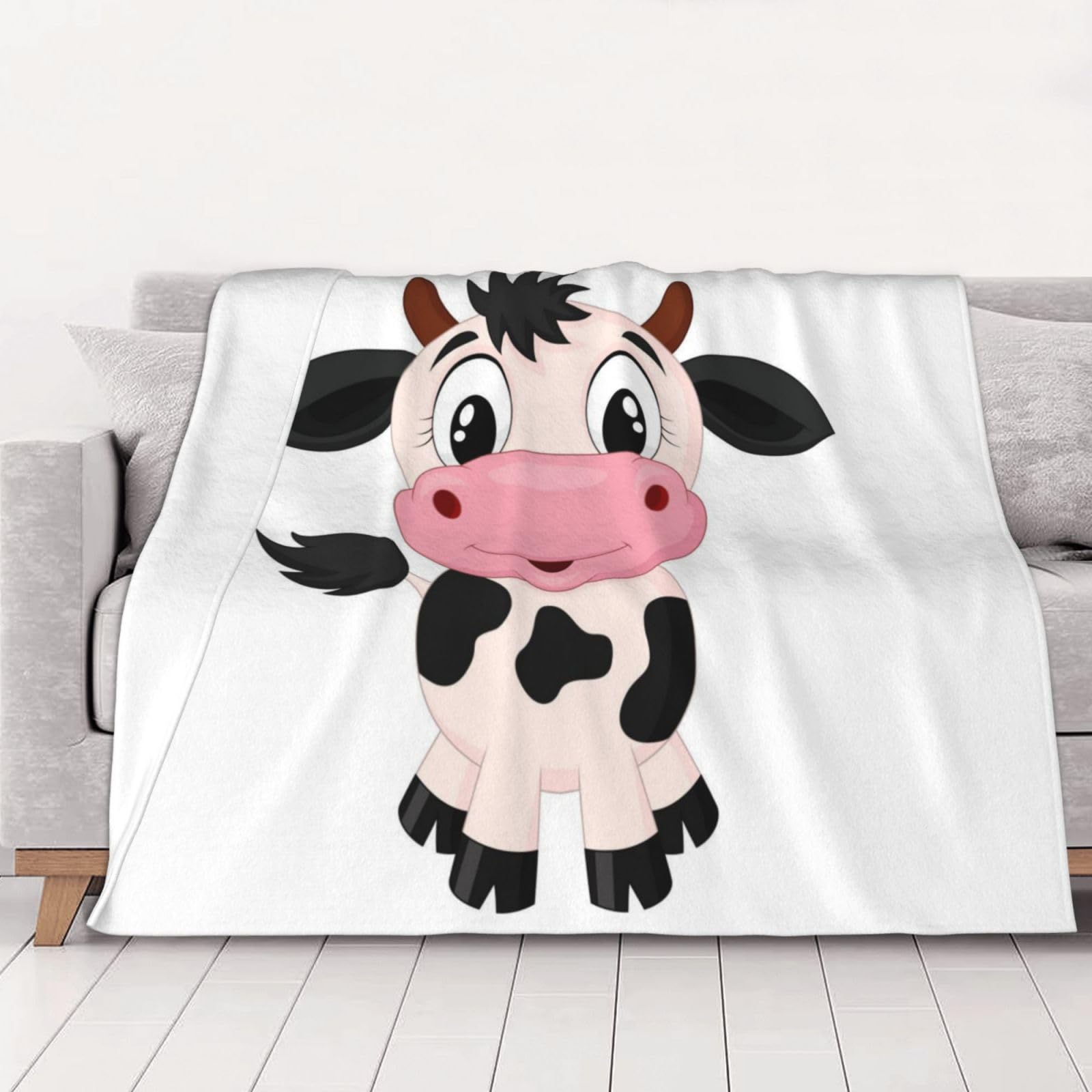 Couverture flanelle vache anti-froid pour réchauffer vos nuits