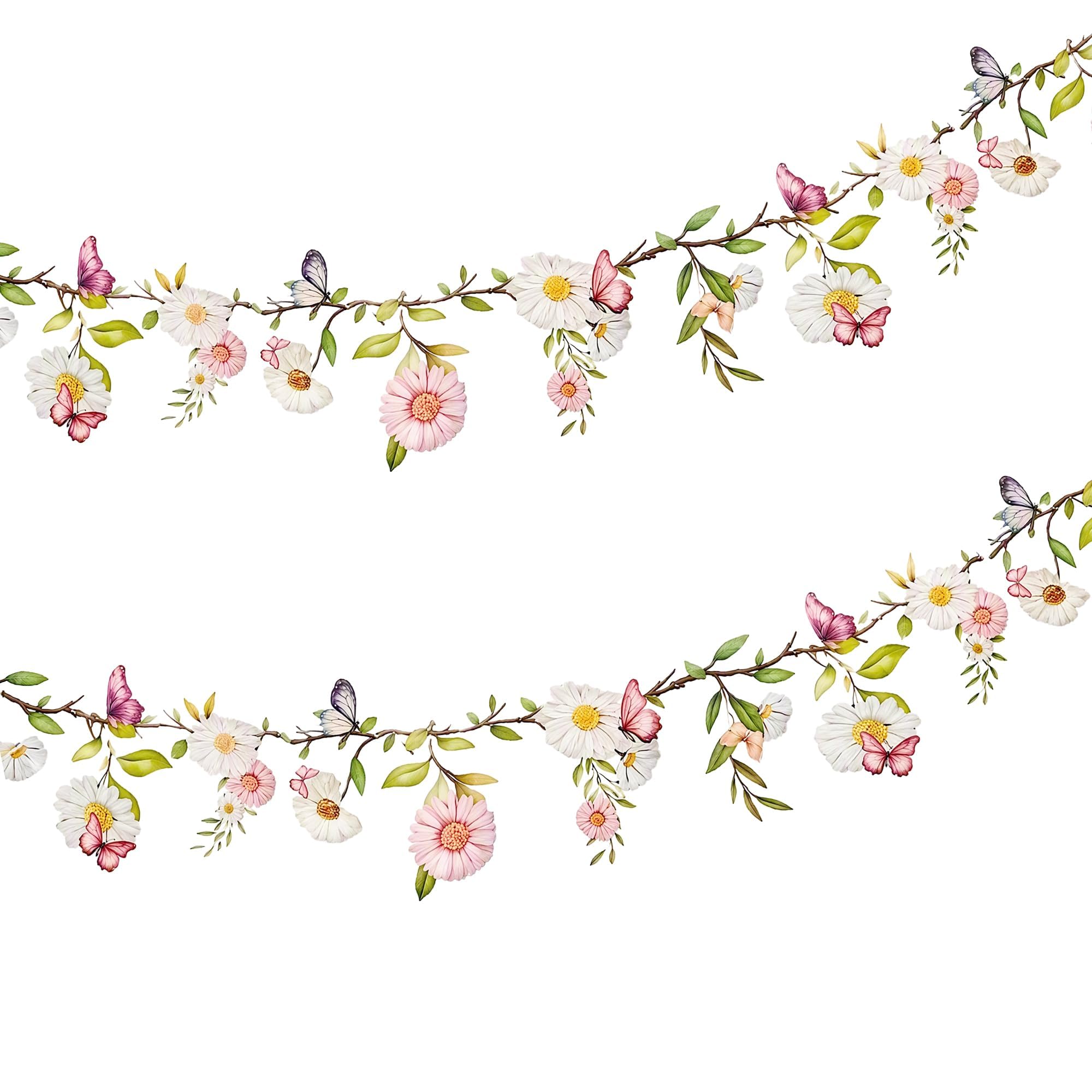 Flower Garland Hanging Decorations 6.56ft Double Sided Party Decor