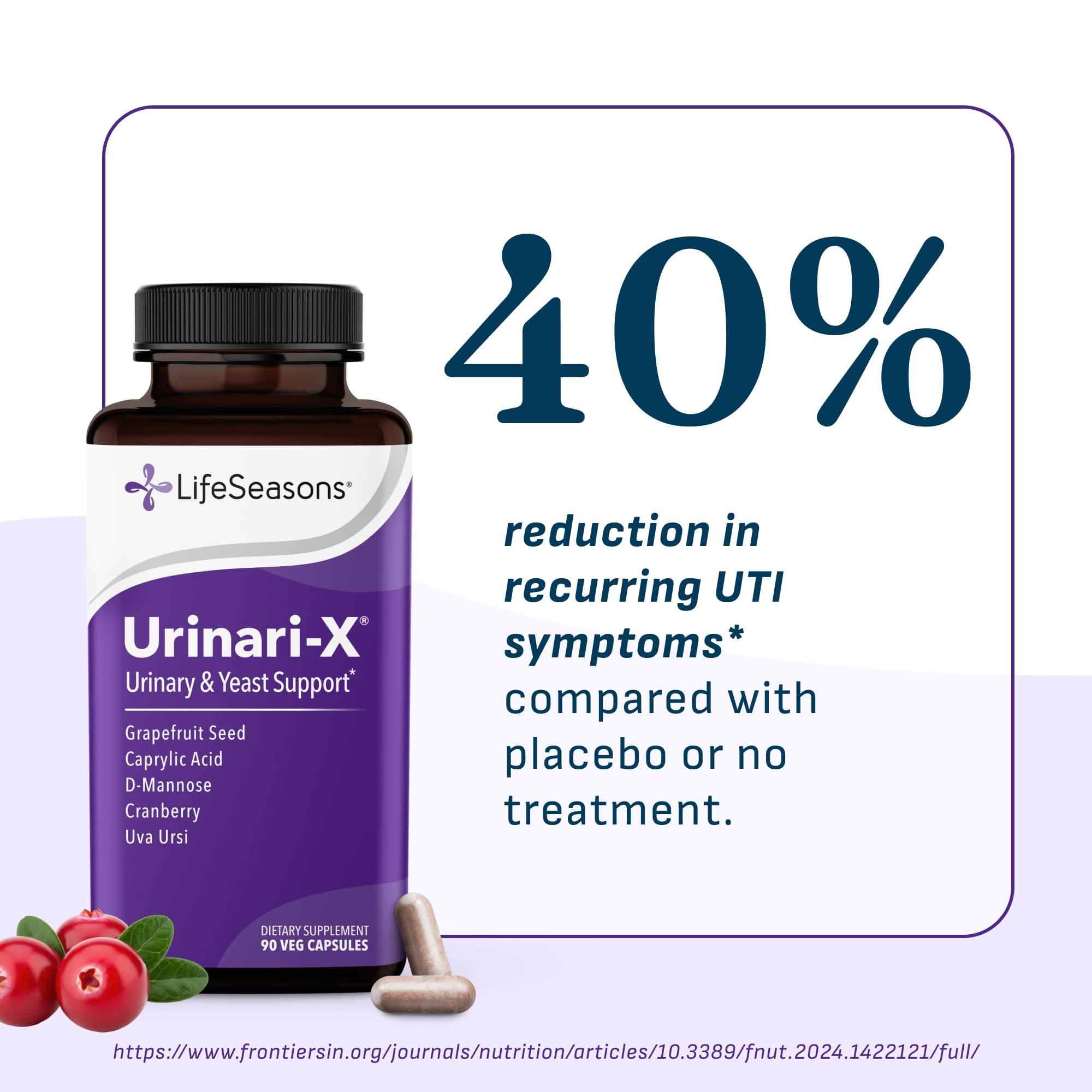 Urinari-X - Urinary Tract Support & Fast-Acting UTI Relief - 90 Capsules — Amazon image 3