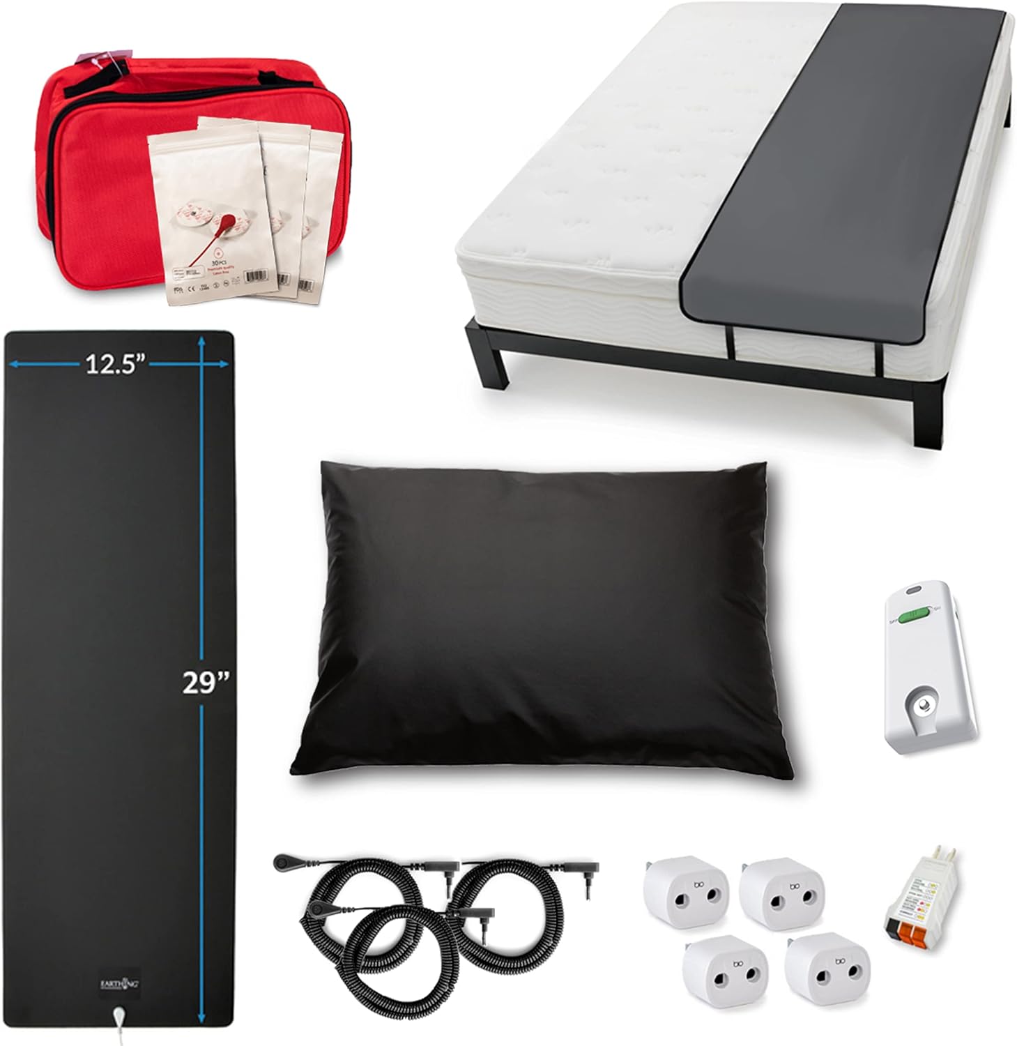 Buy Earthing Starter Kit with Grounding Sleep Mat, Grounding Pillowcase, Grounding Mat, and