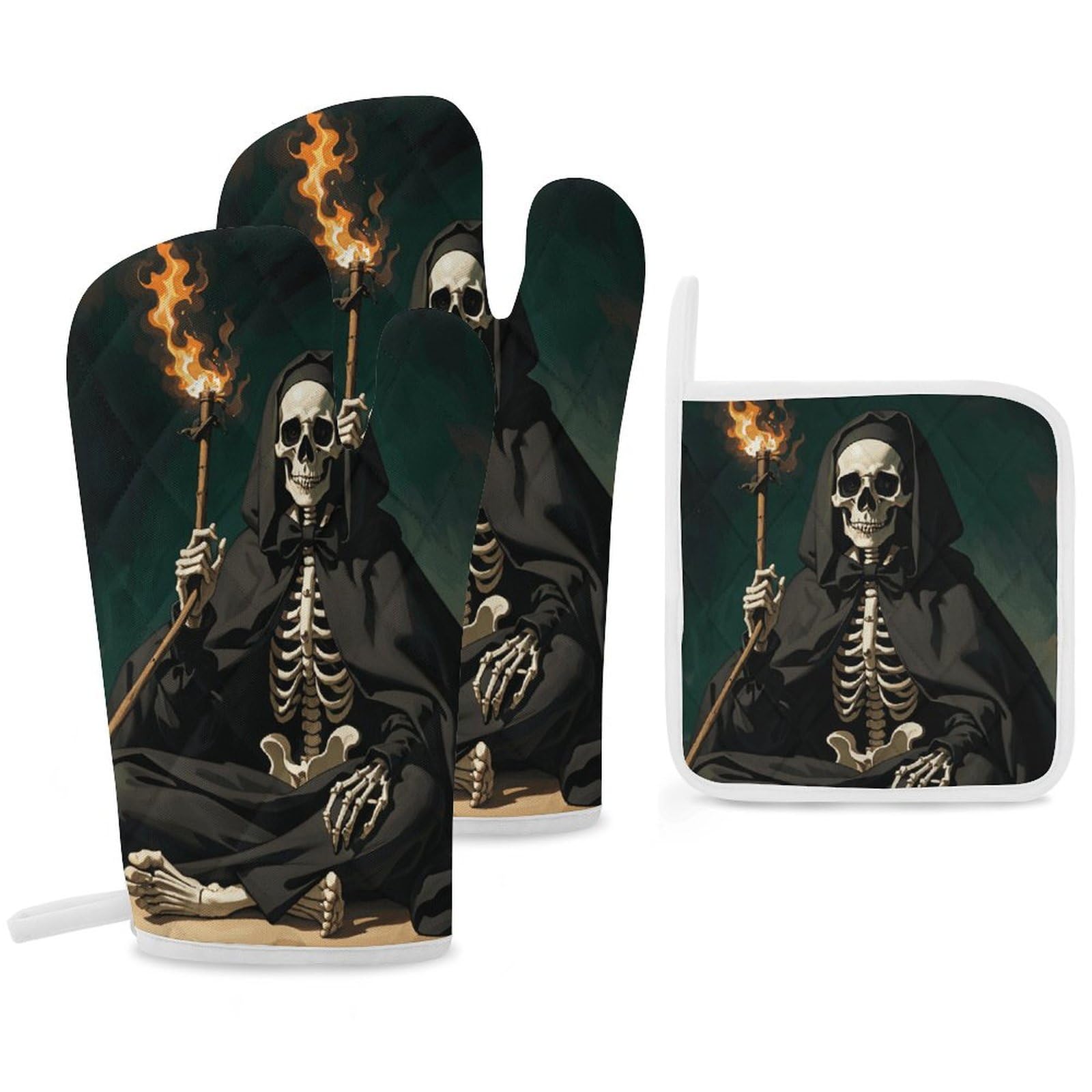Gants de cuisine essentiels Dark Wizard maniques anti-chaleur pâtisserie et four