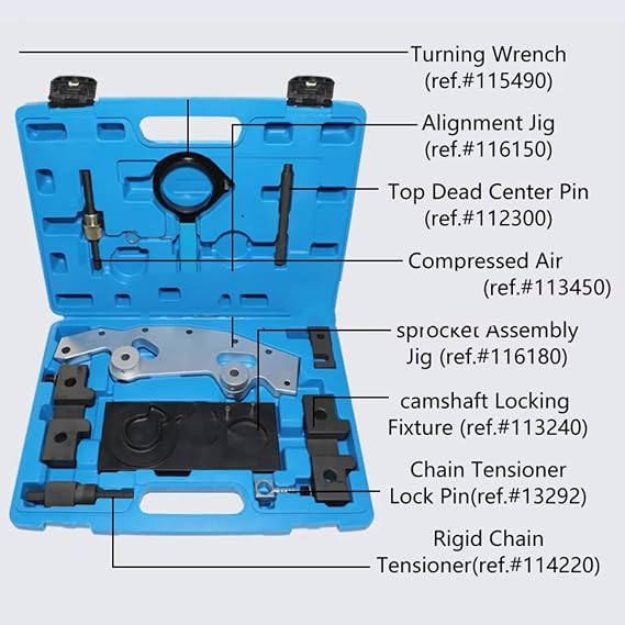 Engine timing tool kit Compatible With BMW For M52TU For M54 M56 Car Double Vanos For Twin Camshaft Alignment Timing Locking Tool Kit OEM: 116150 116180