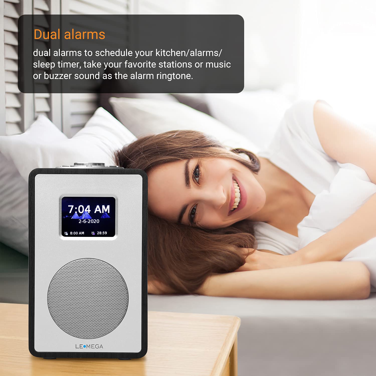 LEMEGA CR4 DAB/DAB+ and FM Digital Radio,Bluetooth DAB Radio,Dual