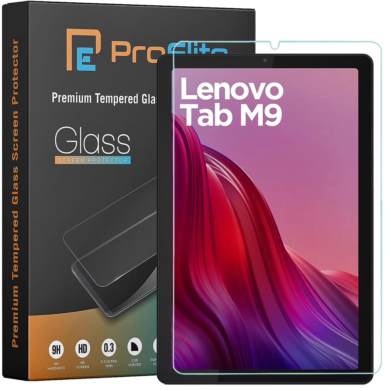 ProElite Premium Tempered Glass Screen Protector for Lenovo Tab M9 9 inch (B0C786F9V9) Amazon Price History, Amazon Price Tracker