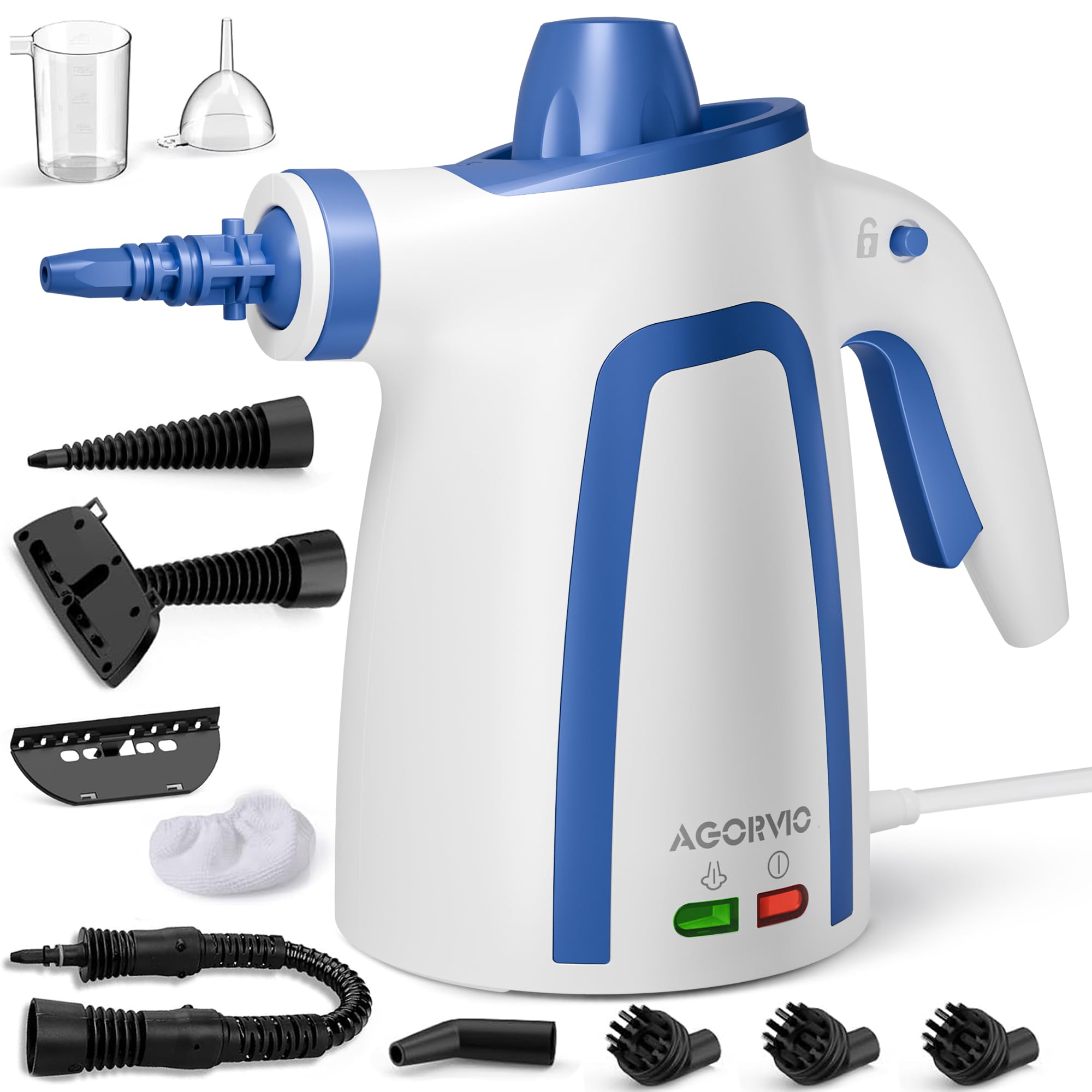 Steam Cleaner Handheld Steam Cleaner for Home Pressurized Steamer for Cleaning Carpet Floor Upholstery and Car 13ft Extra-long