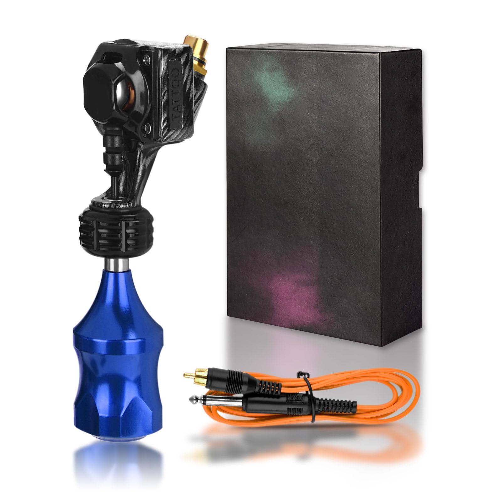 Macchina per penne rotativa regolabile per tatuaggi - Motore da 8500 giri/min con controllo personalizzato della velocità, impugnatura ergonomica da 30 mm e leggera,Blu