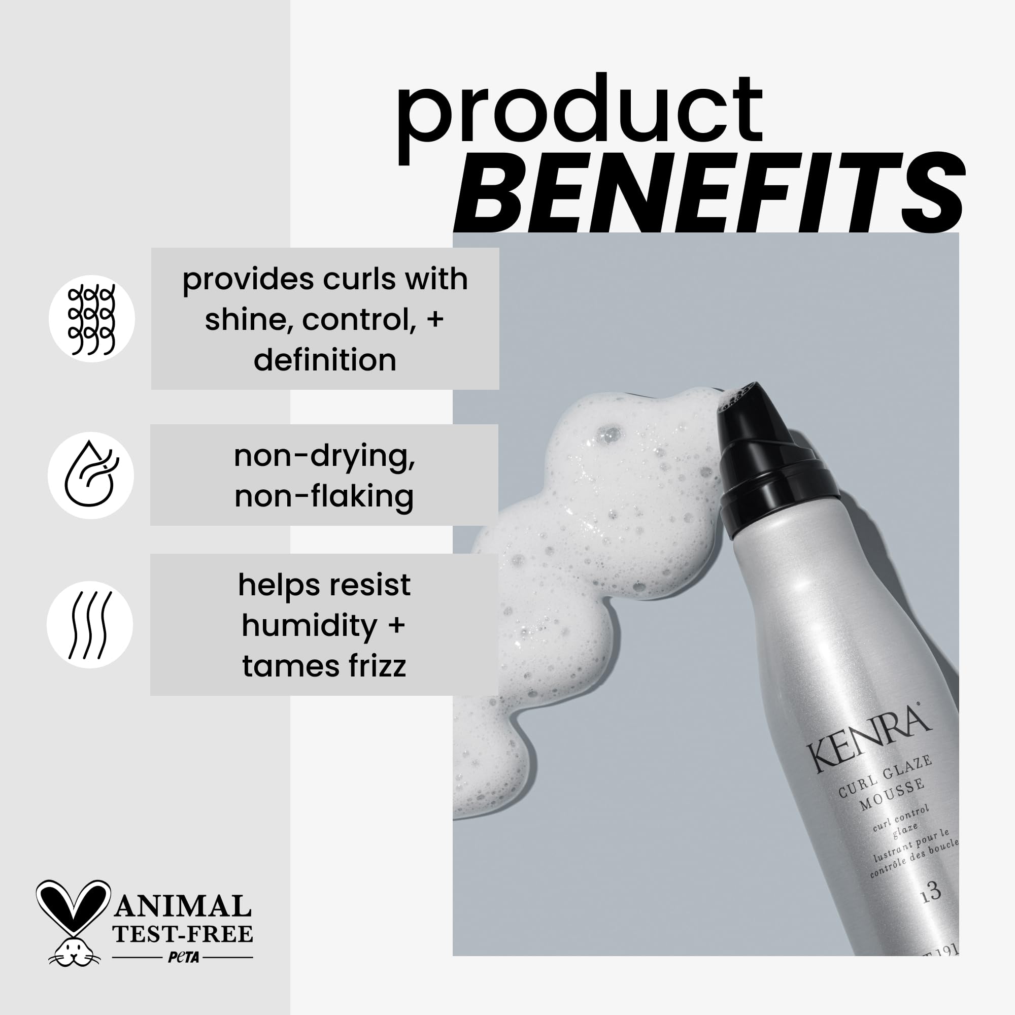 Kenra Curl Glaze Mousse 13 | Curl Control Glaze | Provides Frizz Control & Humidity Resistance | All Hair Types