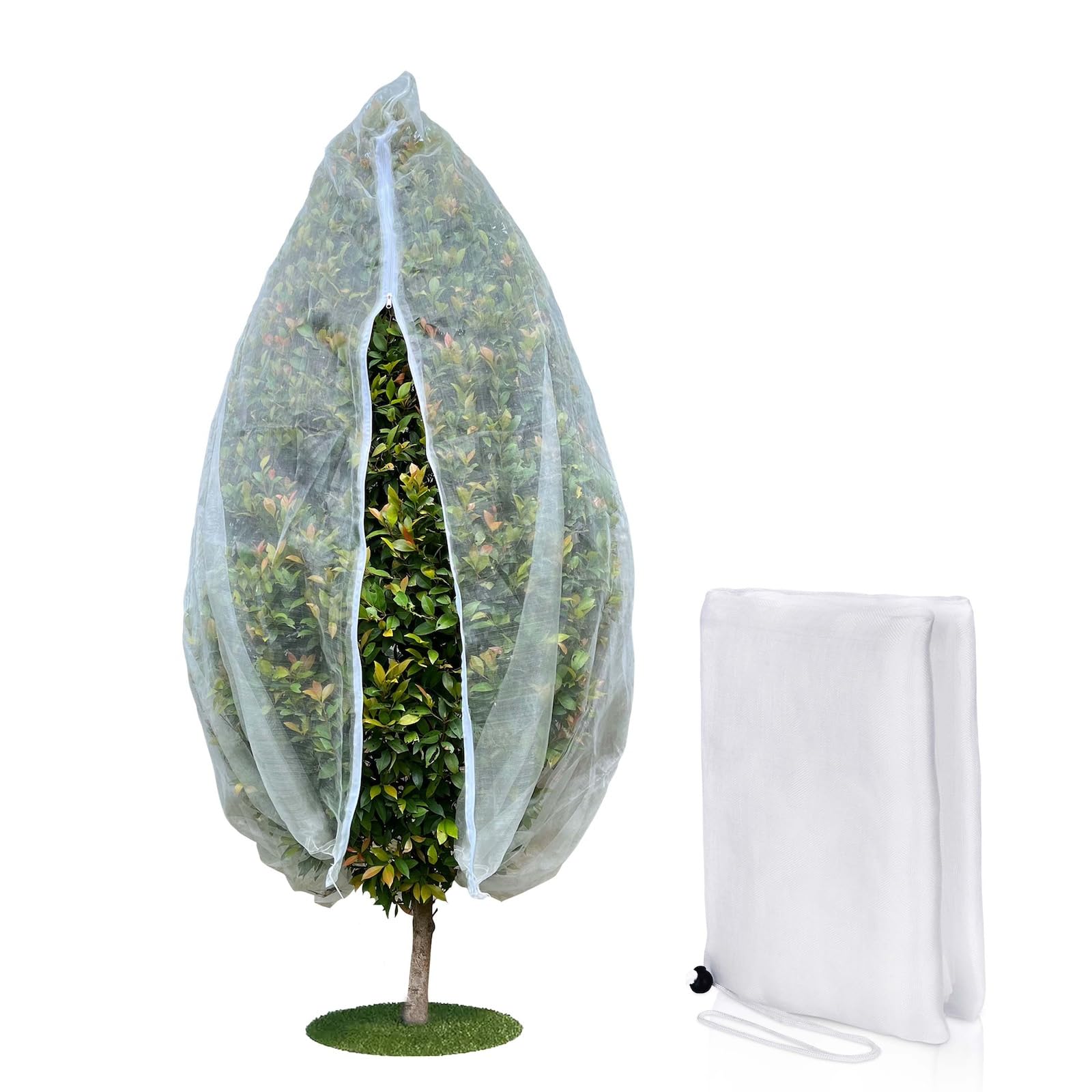 Lot De 2 Housses De Filet Pour Arbres Fruitiers Avec Fermeture éclair Pour Protéger Contre Les écureuils Et Les Oiseaux, Grand Filet De Protection Pour Arbres Fruitiers, Noir, 3 X 3 M