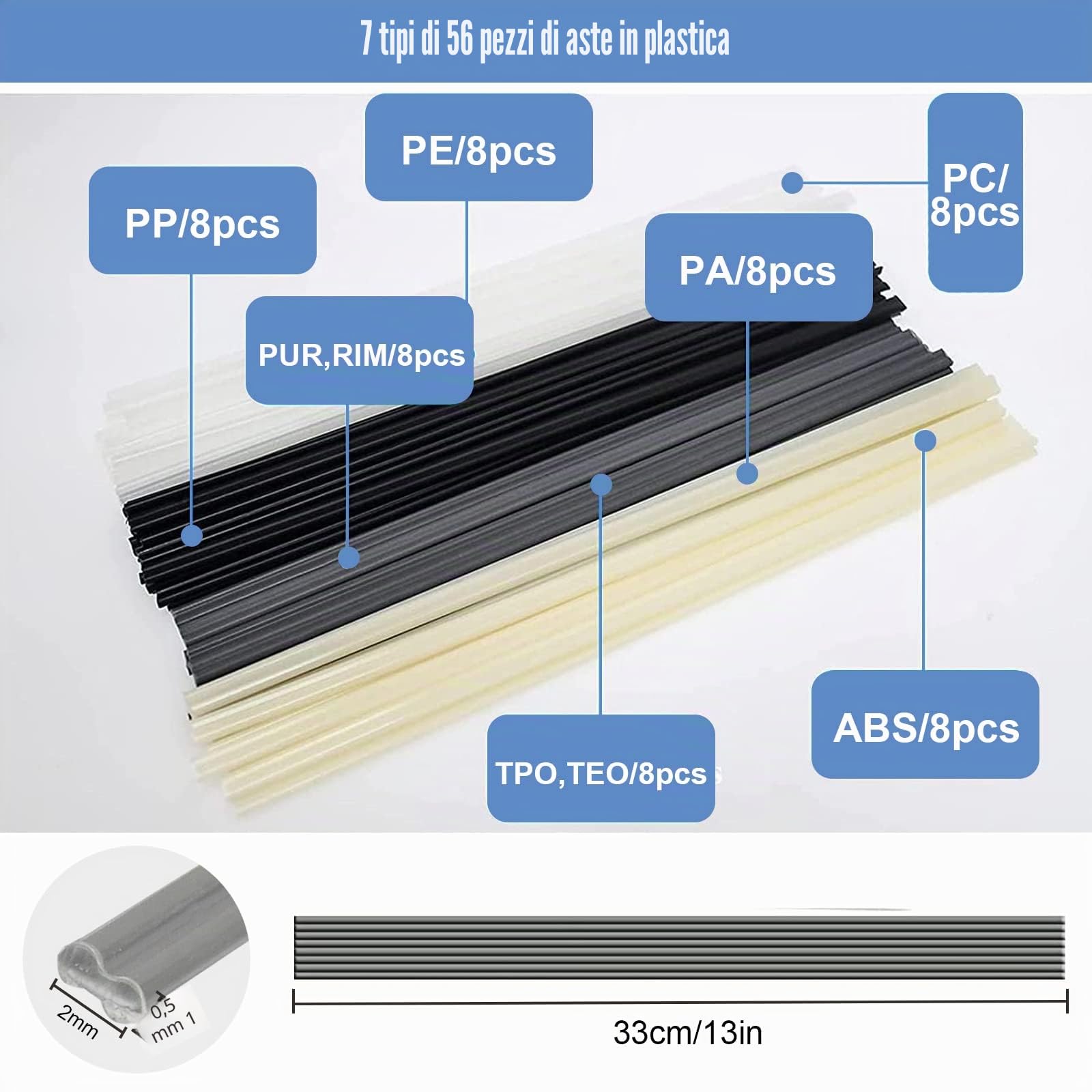 Saldatore in plastica 100W Multifunzione 3 Velocità Plastica con 4 Punte di Saldatura Staffa per Ferro Caldo Rete Patch Spazzola Metallo
