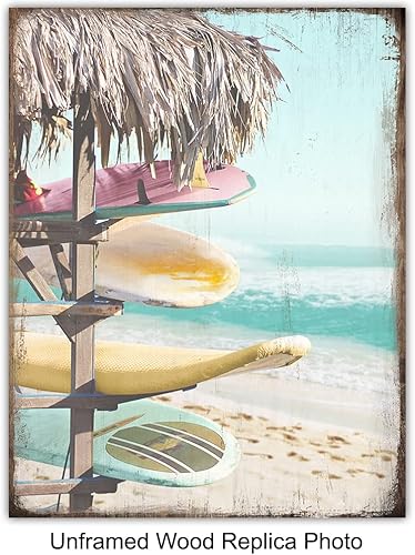 Miniatura 2 de Decoración rústica de pared de casa de playa, arte de pared con océano, decoración del hogar para baño, baño, sala de estar, dormitorio, oficina,