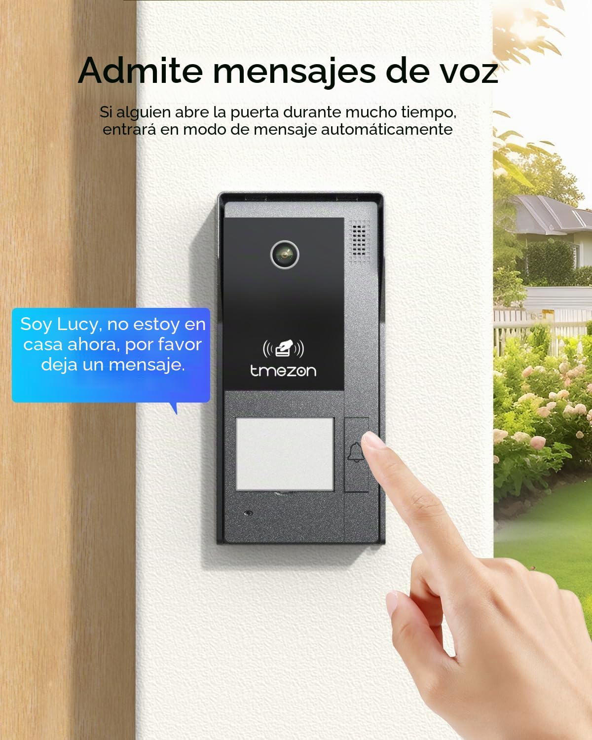 TMEZON Videoportero WiFi Sistema de Intercomunicación 1080P, 7'' Monitor Táctil a Color,Timbre Video Mirilla 2 Hilos,Desbloqueo en Remoto,Audio Bidireccional,Detección de Movimiento Humano
