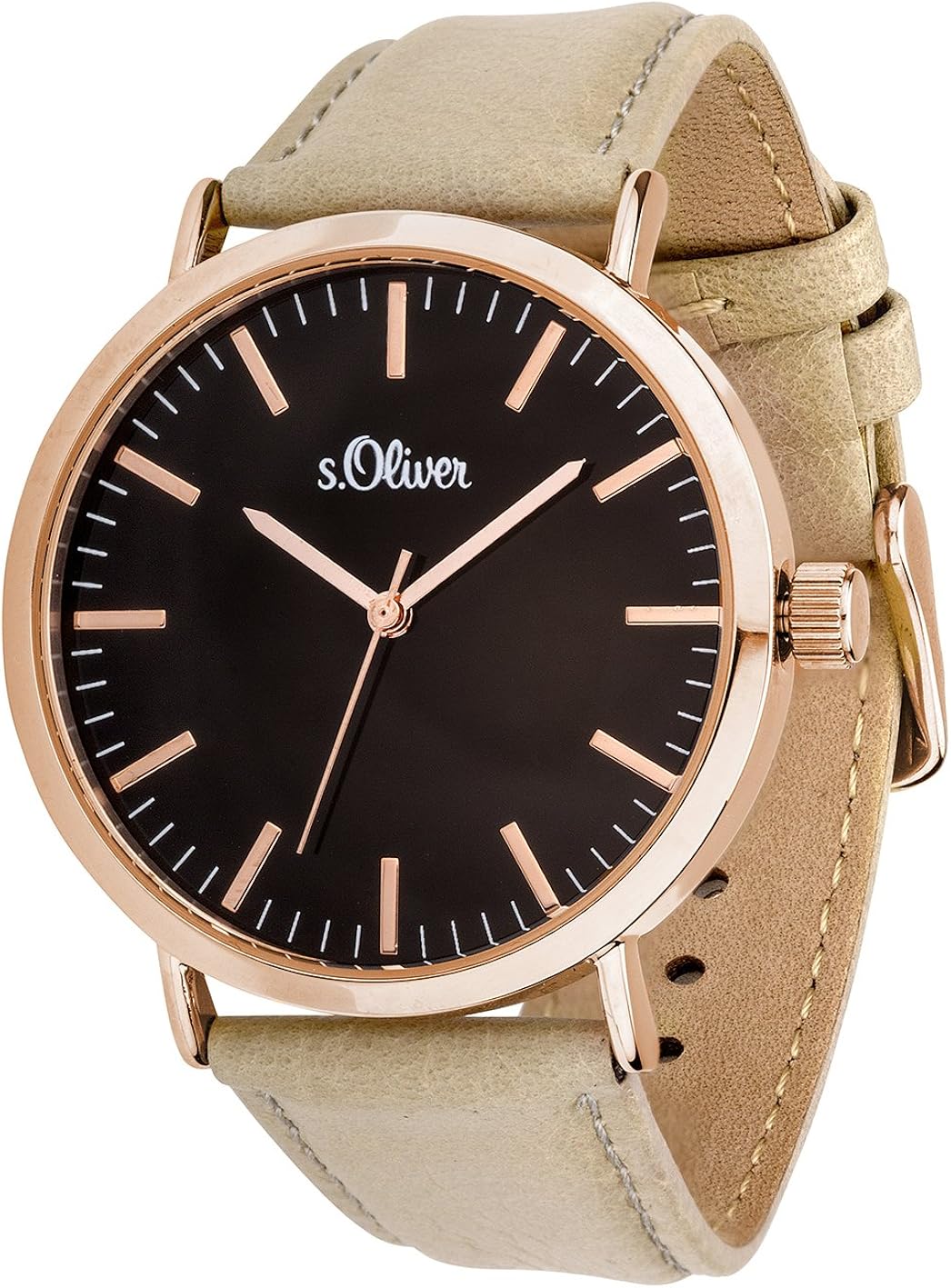 s. Oliver Unisex Orologio da polso analogico al quarzo in pelle s. Oliver Unisex Orologio da polso analogico al quarzo in pelle