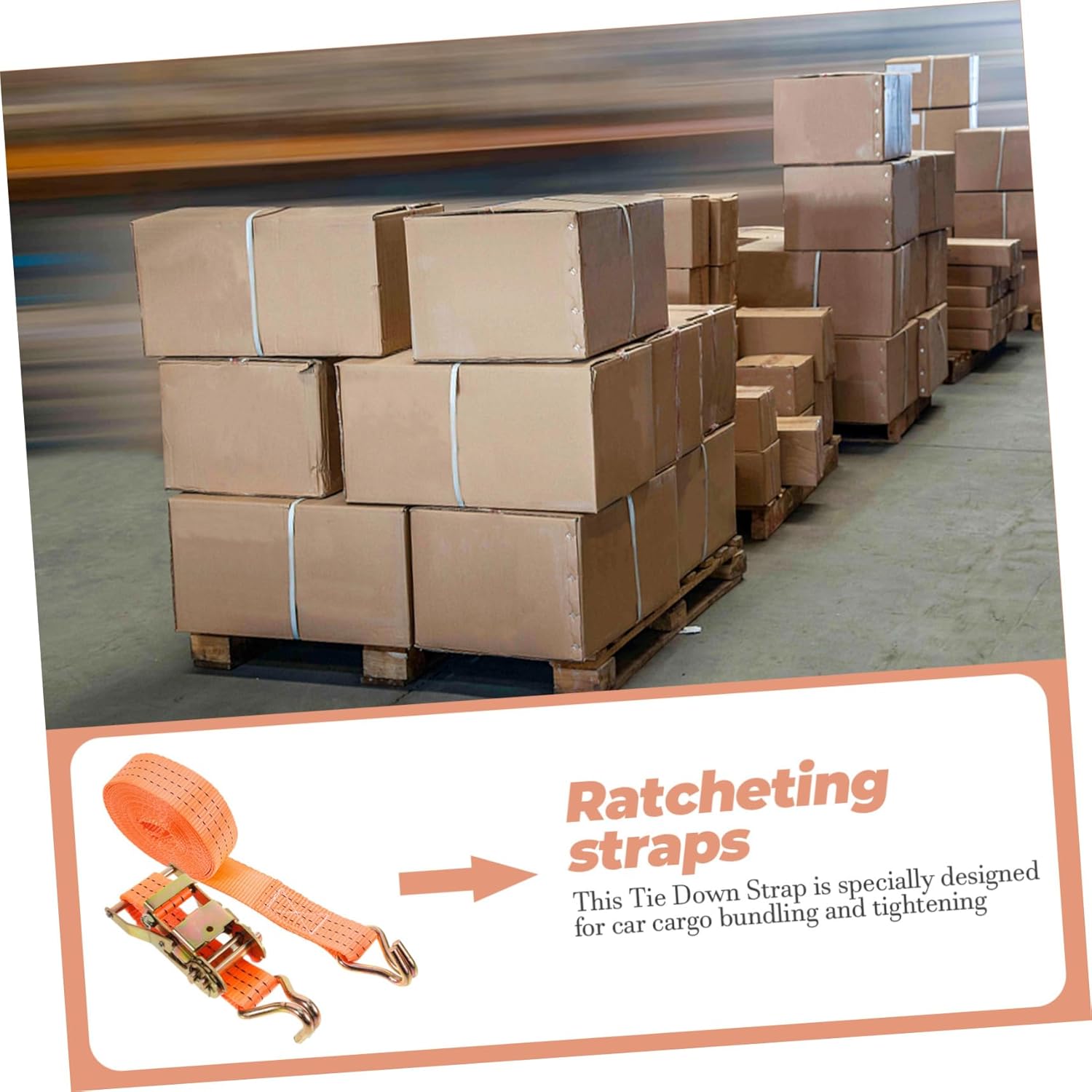 Ratchet Tie Down Straps Endless Ratchet Strap Fixing Belt Durable for Cargo Tying