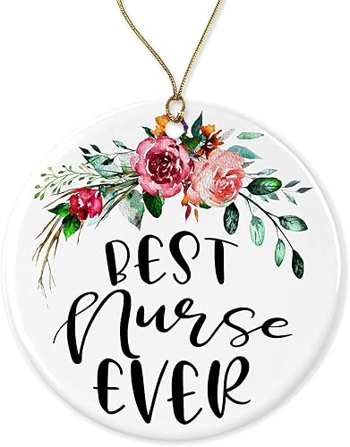 El mejor regalo de adorno de enfermera de siempre, ideal para enfermera, regalo de cerámica, decoración de vacaciones, regalo de porcelana, 3 planos disponible en Yaxa Colombia