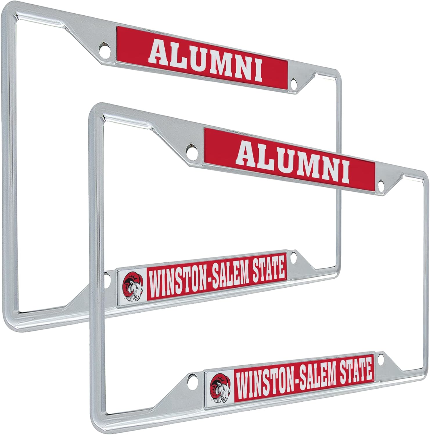 Desert Cactus Winston-Salem State University License Plate Frame Car Tag Holder for Front or Back of Car Officially Licensed Metal (Alumni 2-Pack)