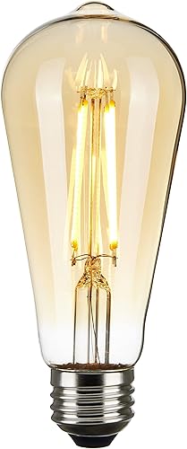 Miniatura 2 de Satco S9579/06 ST19 - Bombilla LED de filamento estilo vintage, 6.5 W, 2000 K, paquete de 6