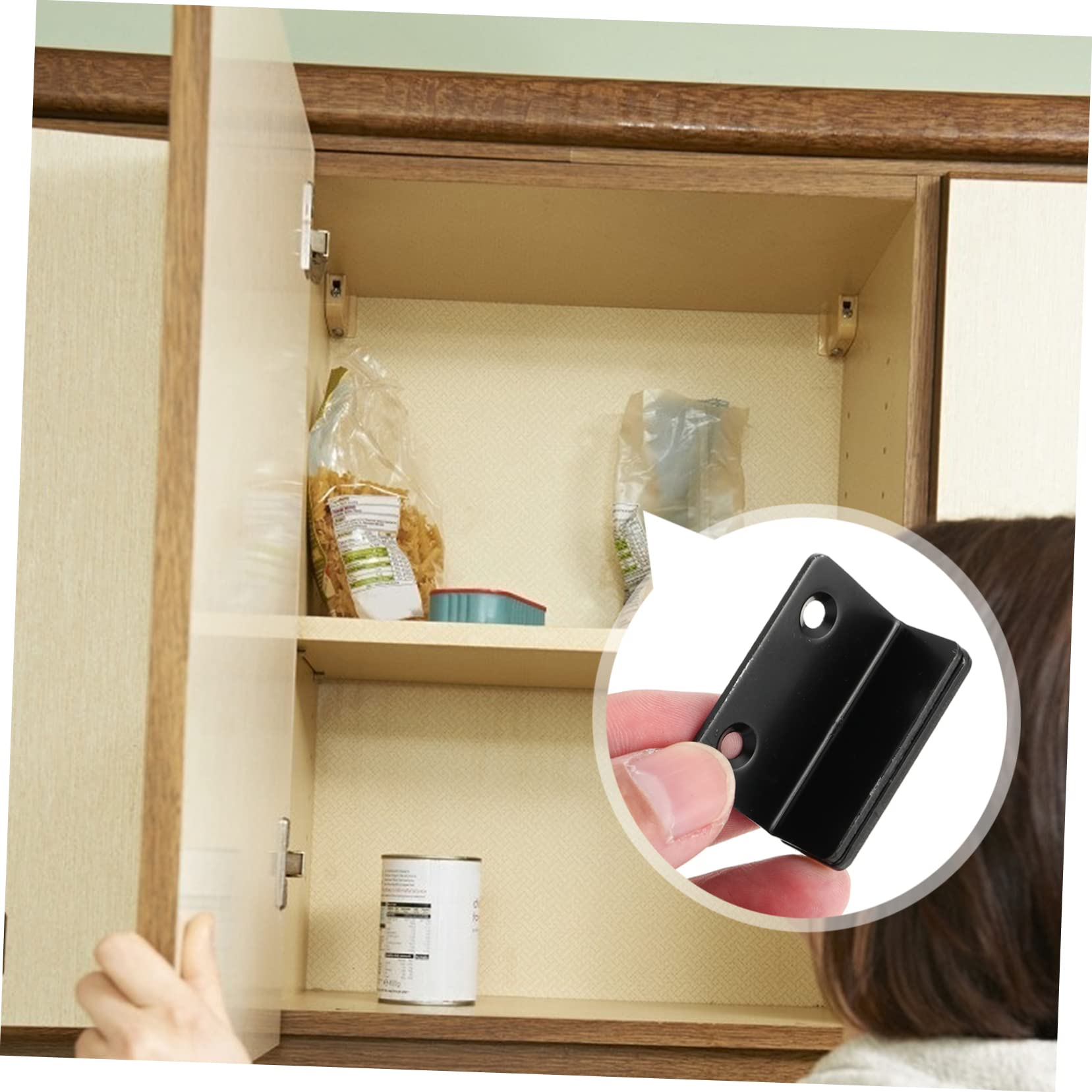 STOBOK 12 Piezas Imán Invisible Cerradura De Puerta Magnética Cierre De Armario Imanes Invisibles para Puertas De Armarios Muebles Imán del Cajón Ángulo Recto Hebilla Magnética Acero