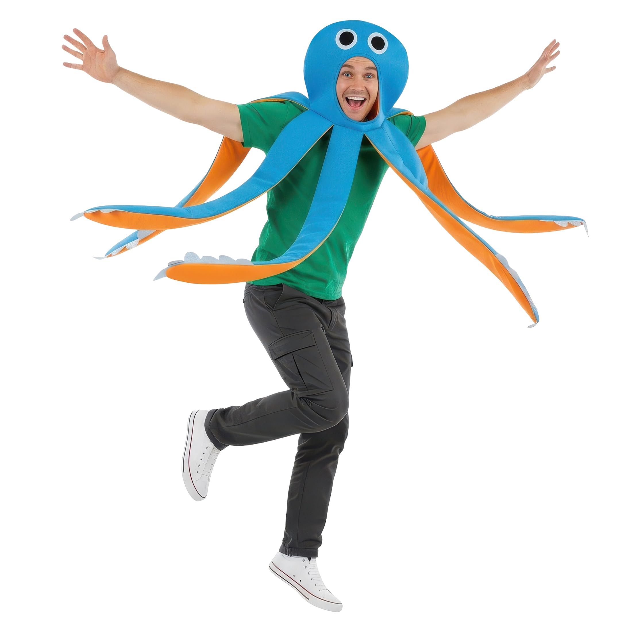 fun shack Adult Octopus Costume, Sea Creature Costume, Under The Sea Costumes, Halloween Costumes for Men