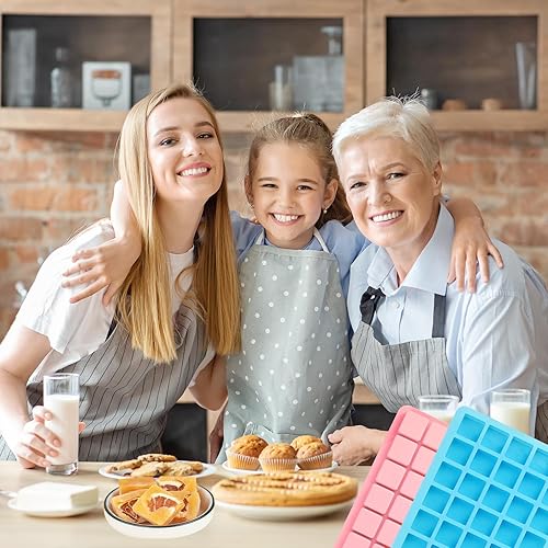 Miniatura 7 de Paquete de 2 moldes cuadrados para chocolate, 40 cavidades pequeñas de silicona, moldes de silicona antiadherentes para dulces, gomitas, caramelos