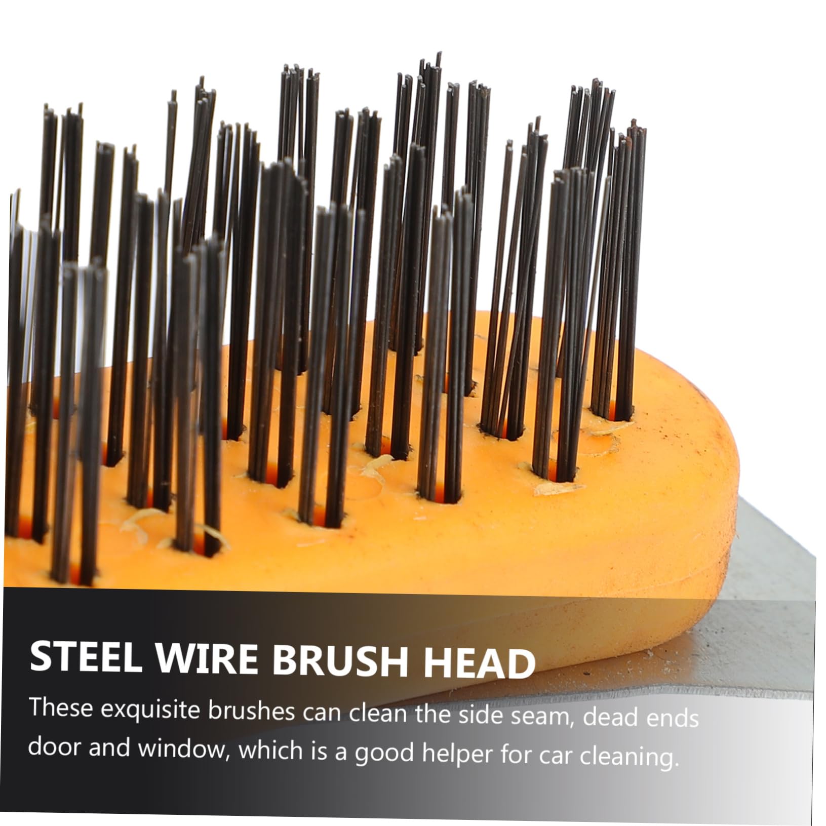 STOBAZA 2pcs Plastic Handle Wire Brush for Welder Grinder Rust Removal Scratch Brush