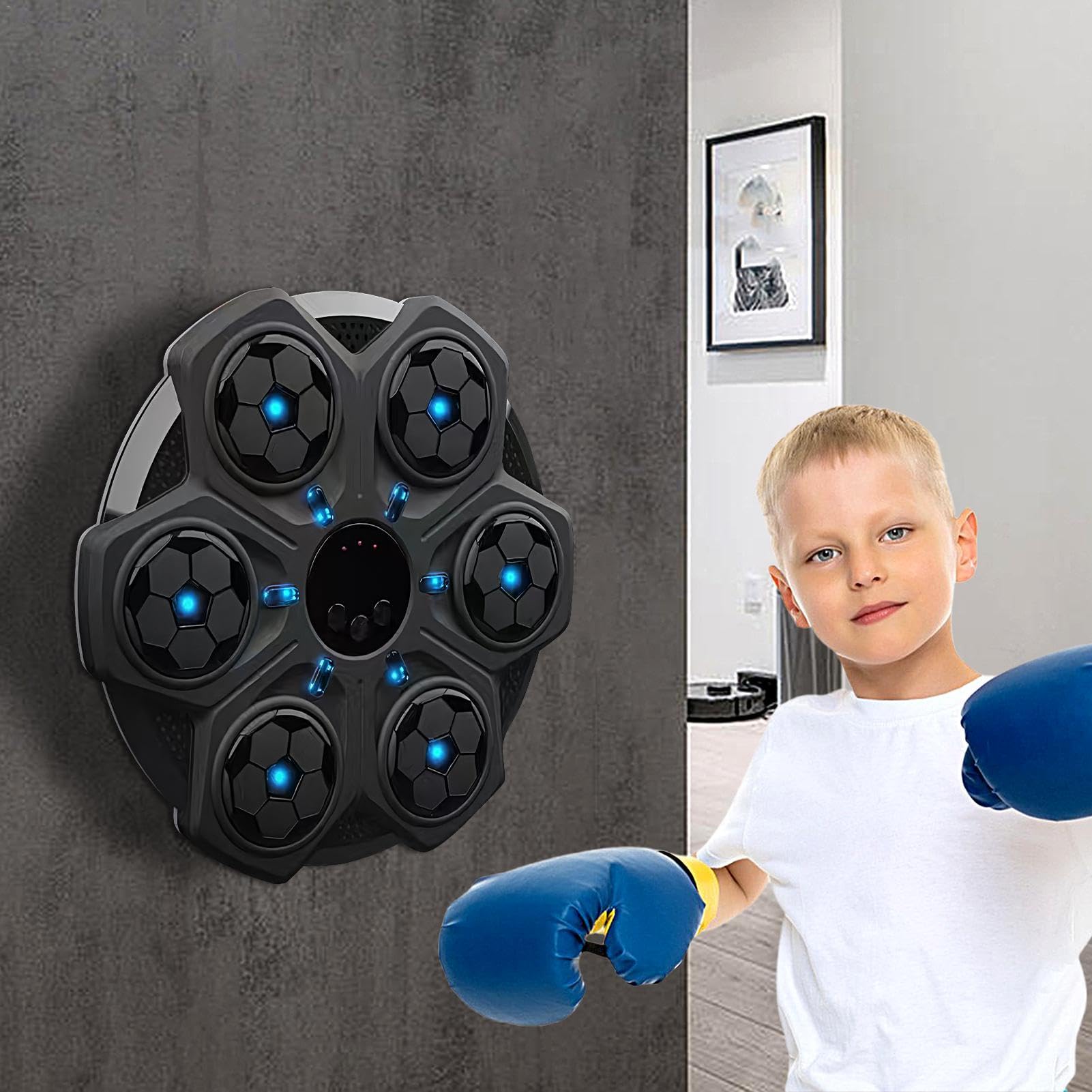 Macchina Per Allenamento Del Boxe A Parete - Boxe Musicale, Parete Di Gioco Di Boxe | Macchina Di Allenamento Musicale Interattiva, Tappetino Da Boxe A Parete Attrezzature Per L'Allenamento Per