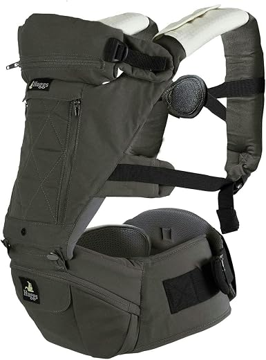 Abiie HUGGS Baby Carrier Hip Seat - Approved by U.S. Safety Standards - Healthy Sitting Position (M-position) - Front Faci...