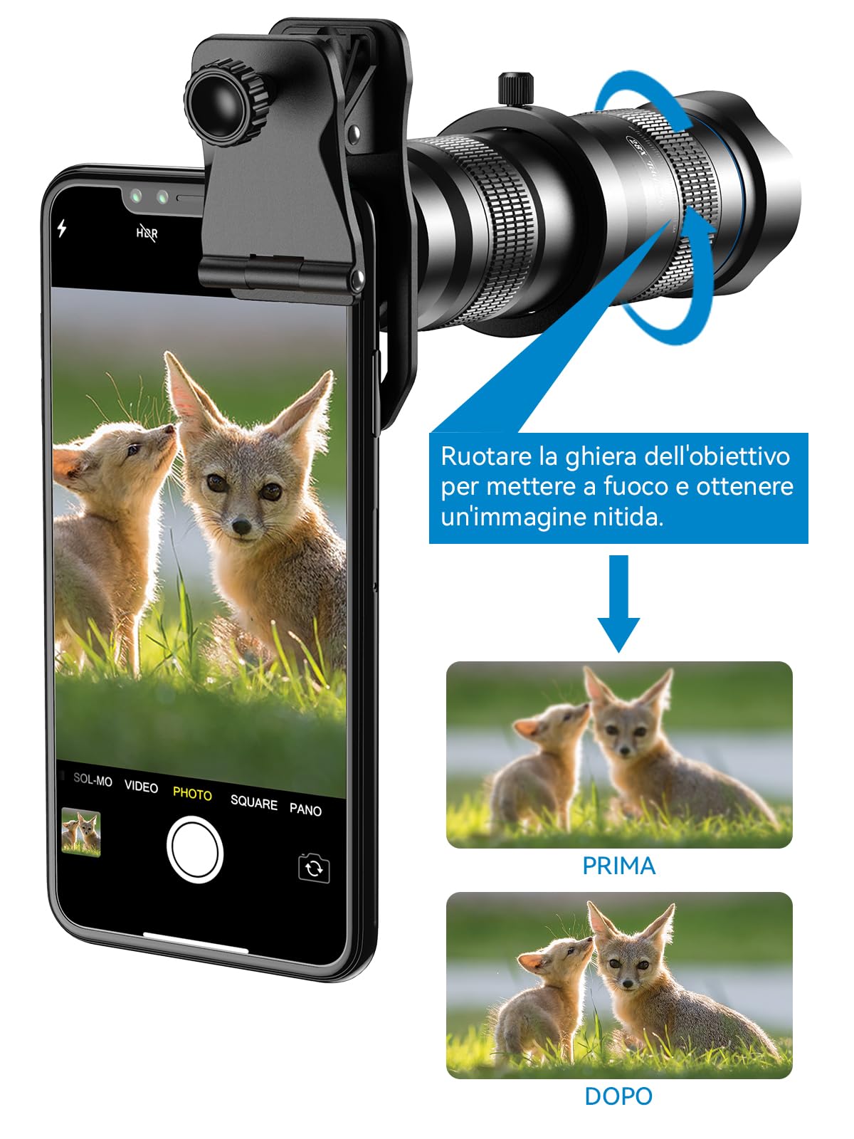 Apexel teleobiettivo per smartphone,obiettivo per smartphone ad alta potenza 28x HD Funziona con iPhone Samsung Pixel Android Qualsiasi smartphone