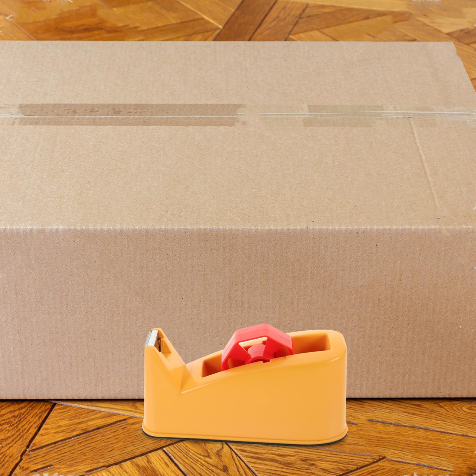 Manual Kartonverpackungsgerät mit Metall Klebebandschneider Rostfrei Ergonomisch Langlebig für Büro und Zuhause Praktische Handbedienung Farblich Sortiert Zufällige Farbe