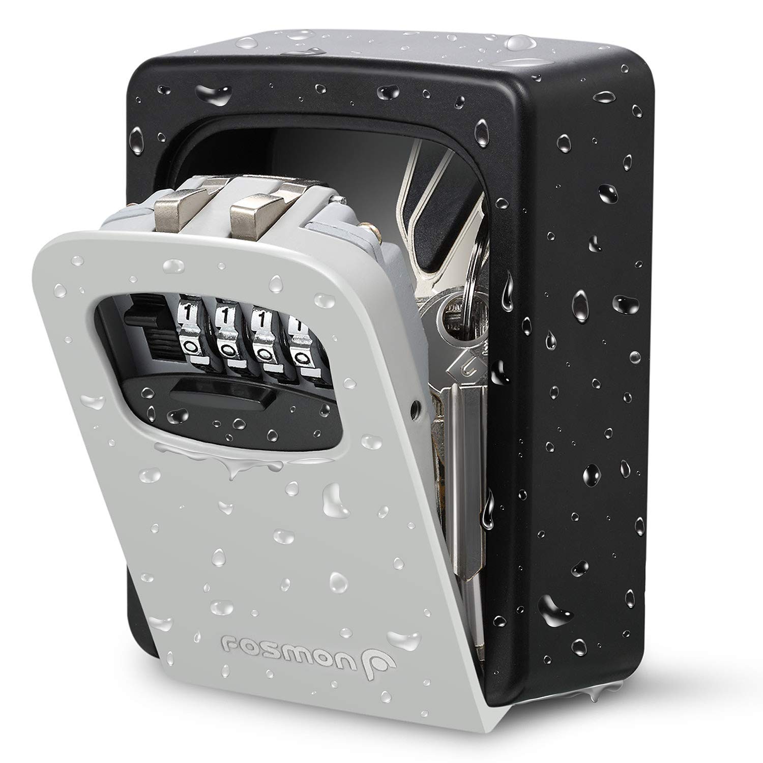 Key Lock Box - Fosmon 4 Digits Combination Weatherproof Wall Mount Key Safe, Hide a Key Outside with Resettable Code, Multiple Key Capacity and Mounting Kit (B07ZTRSW16) Amazon Price History, Amazon Price Tracker