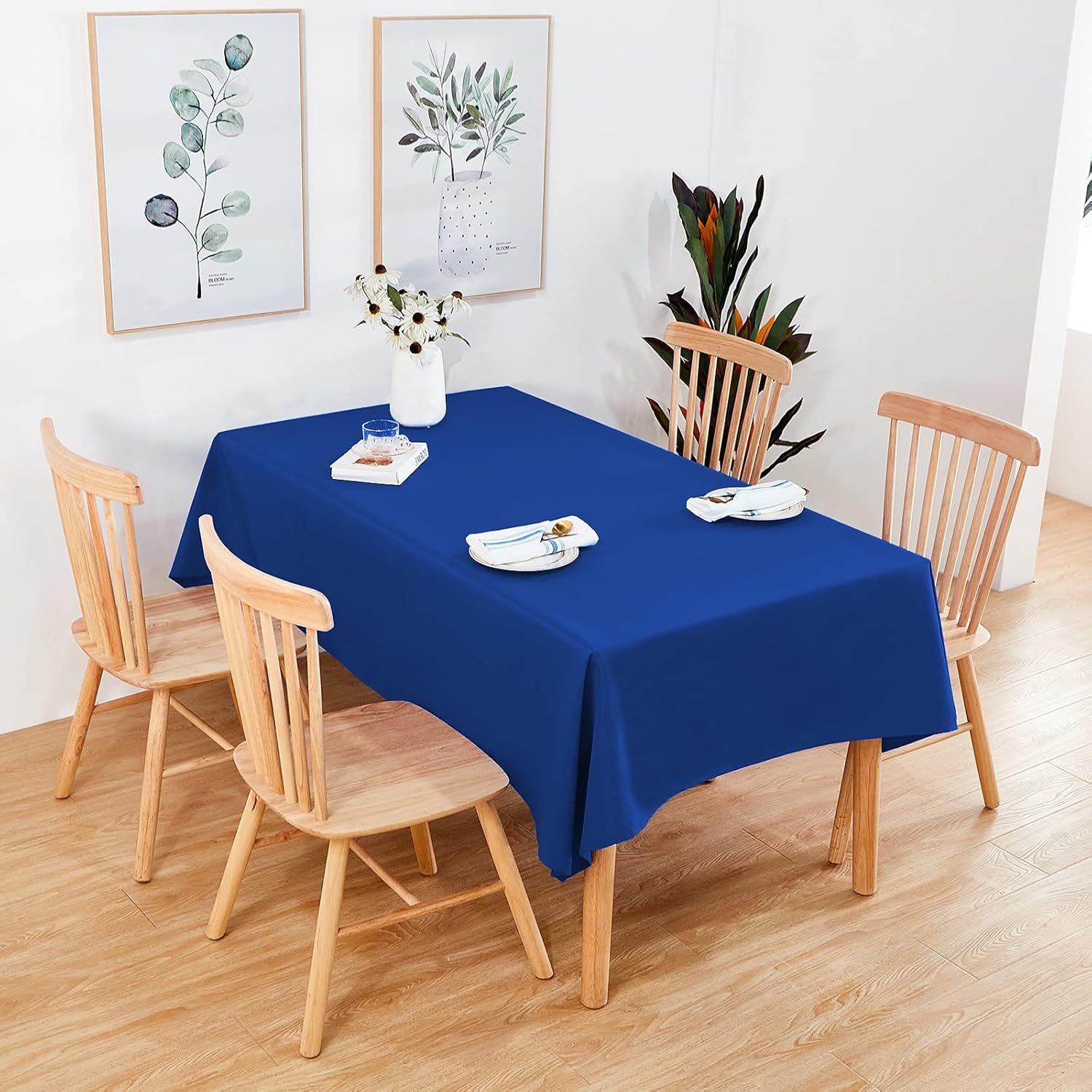 Waysle Rectangle Tablecloth - 70 x 120 Inch - Royal Blue Rectangular Table Cloth for 6 Foot Table in Washable Polyester - Great for Wedding, Restaurant, Party, Banquet Decoration Royal Blue 70x120-Inch