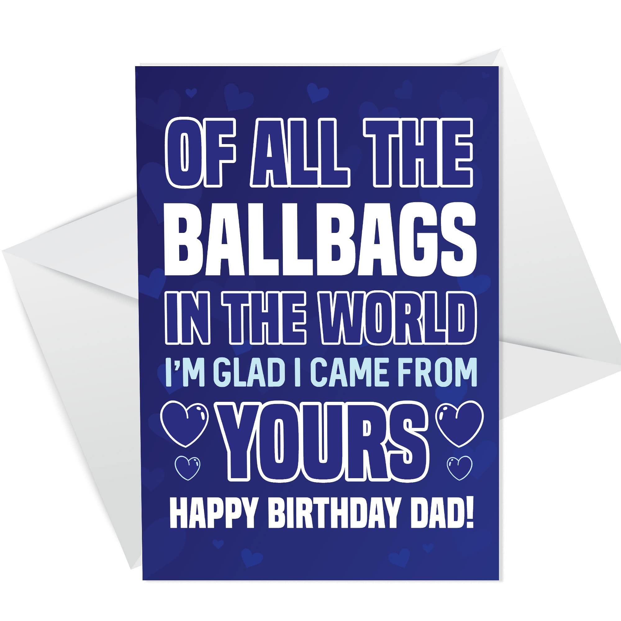 RED OCEAN Birthday Card For Dad - Funny Birthday Card - 30th 40th 50th 60th Birthday Card For Dad - Dad Birthday Card From Son And Daughter - Novelty Card For Him