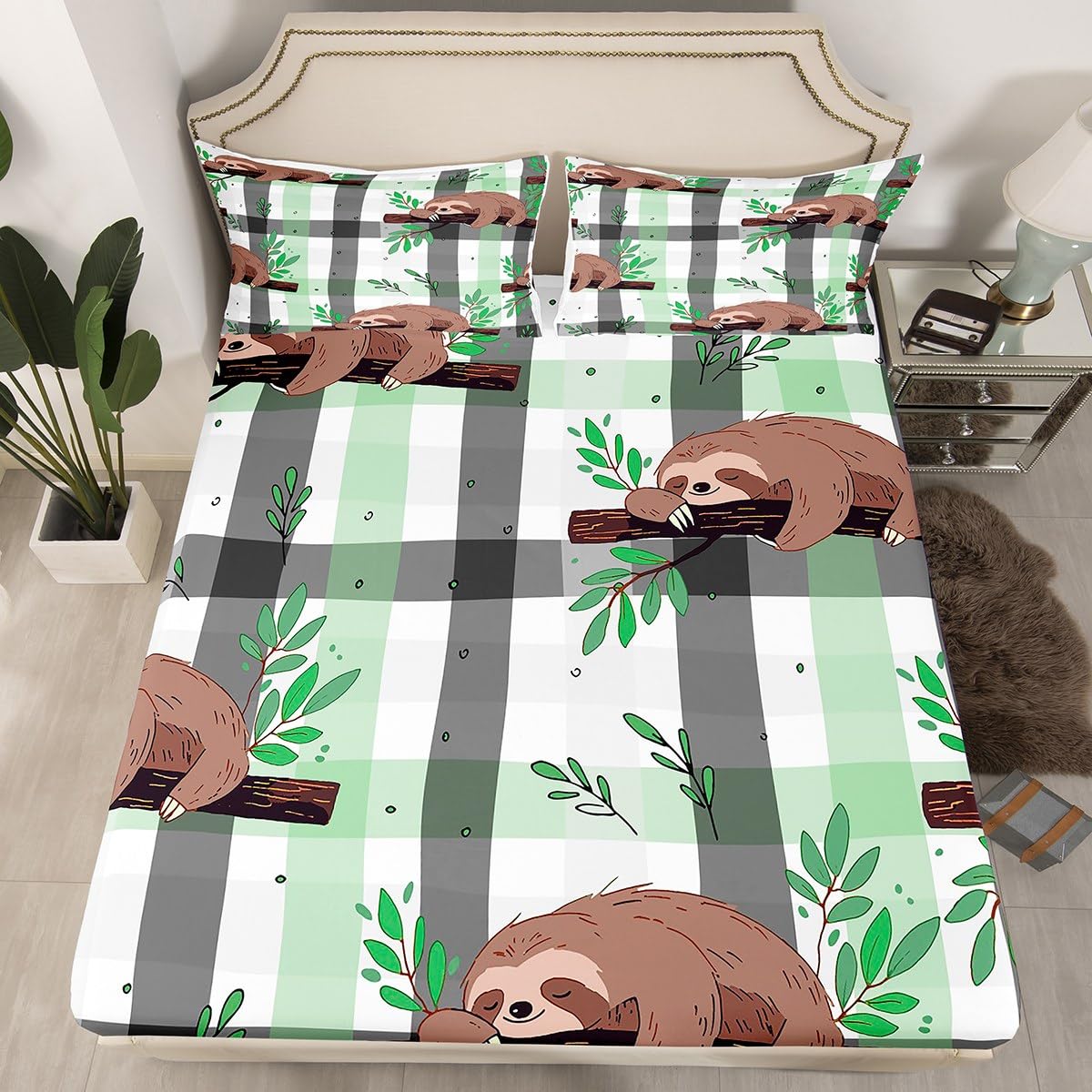 Drap-housse paresseux Manfei pour lit enfant qui bouge la nuit