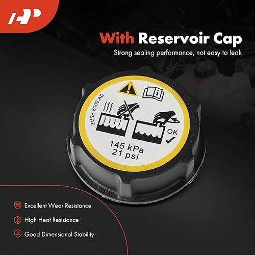 Miniatura 3 de A-Premium Tanque de depósito de recuperación de desbordamiento de refrigerante del motor con tapa Compatible con Ford Transit-150, Transit-250,