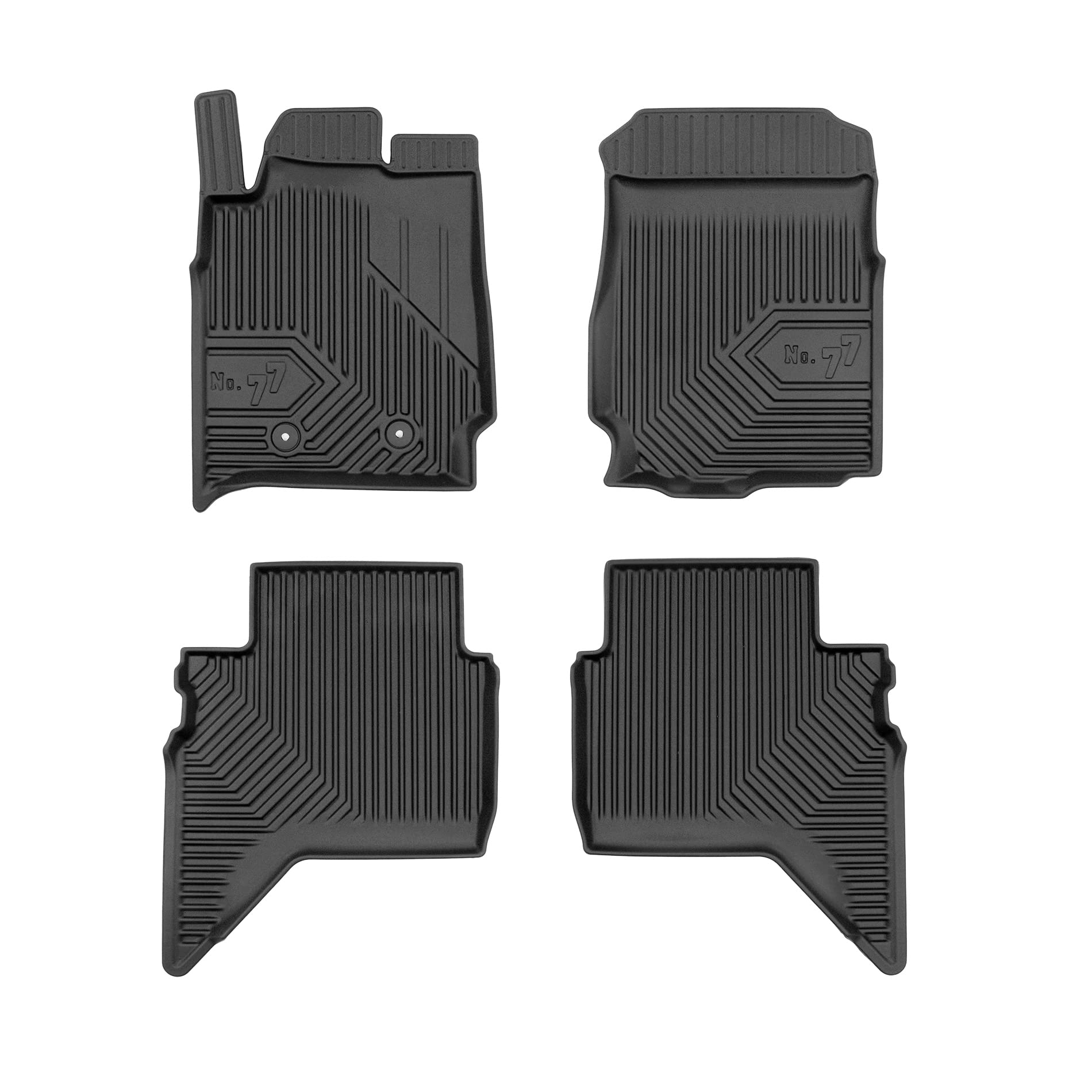 FROGUM No.77 Alfombrillas para Coche Alfombras para Ford Ranger V Raptor 2018-2022 | Borde Alto | para Todo el año | Tamaño