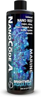 Brightwell Aquatics NanoCode A – Balanced Calcium, Magnesium & Trace Elements for Nano Reef Aquariums – Supports Coral Growth & Aragonite Formation – No Phosphate or Silicate, 500 ml