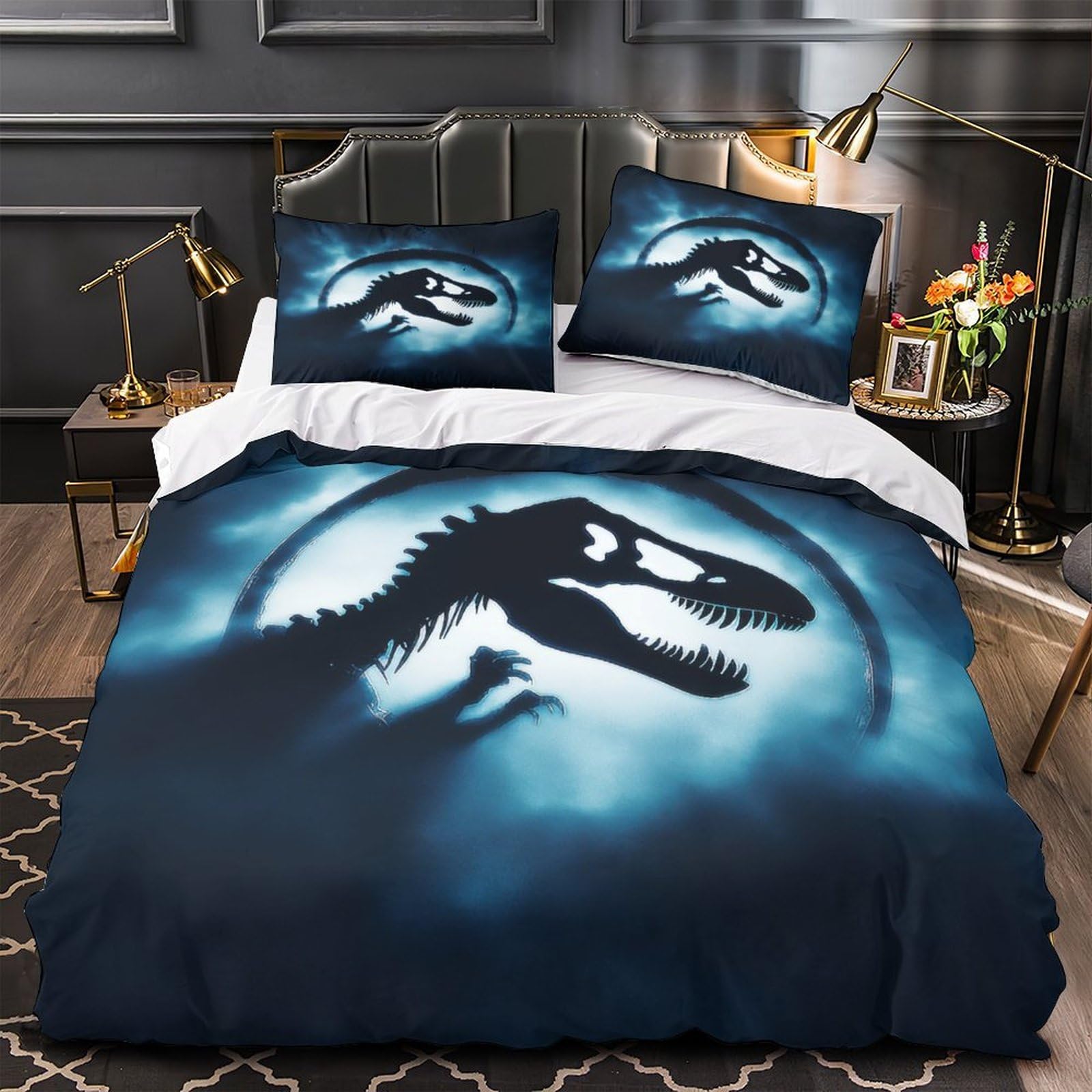Parure de lit 3D haut de gamme housse de couette fluide abstrait super king