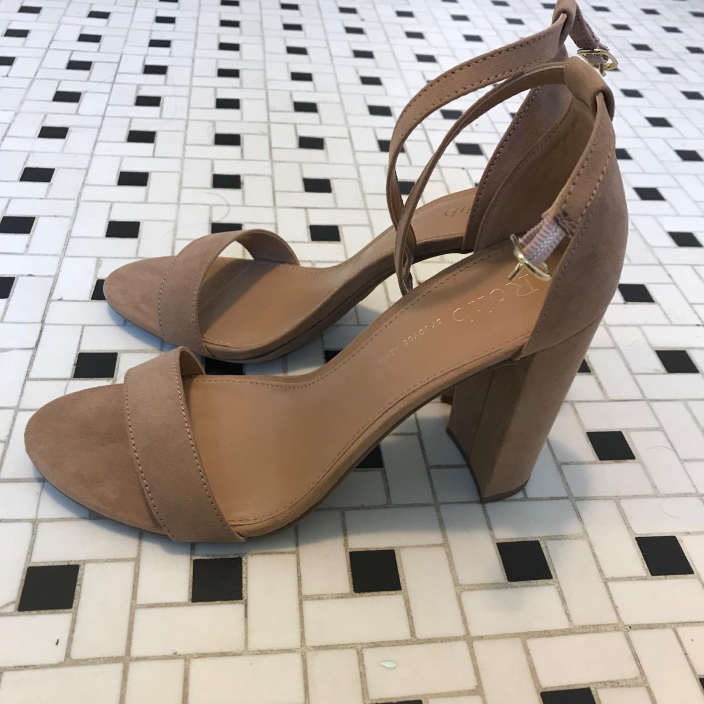 Amazon Rohb by Joyce Azria Monaco Nude 6.5 M Heeled Sandals