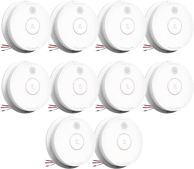 SITERWELL Hardwired Interconnected Smoke Detectors
