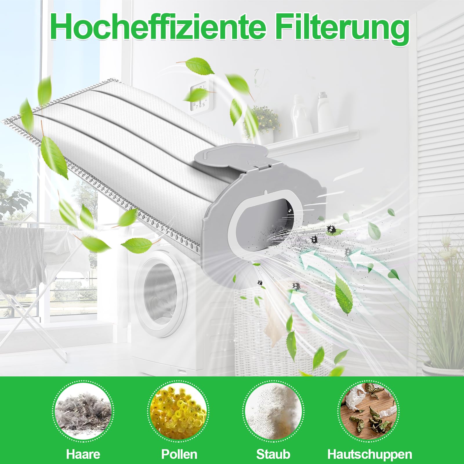 Sacchetti Folletto Vk7 Kit 12 Sacchetti Per Aspirapolvere Vorwerk Folletto VK7 FP7, Sacchetti Filtro Per Aspirapolvere Vorwerk Senza Filo, Sacchetti Polvere Di Ricambio A 5 Folletto Vk7s