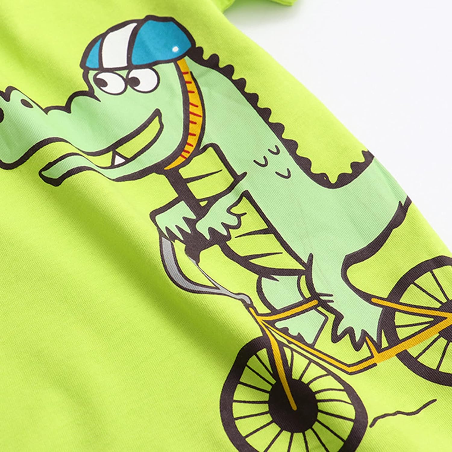 Toddler Boys Cotton 𝐏ajamas Cute Dinosaur 𝐏a𝐣ama Set Short Sleeve Tops and Shorts Summer Outfits Loung𝐞wear 𝐏𝗝s