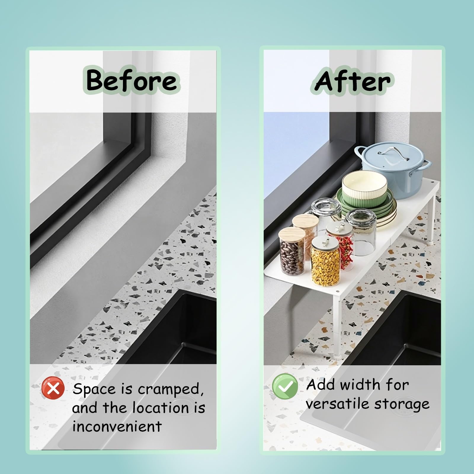 fensterbrett verlängerung Höhenverstellbare Fensterbankverlängerung, Abnehmbar aus Kohlenstoffstahl für Pflanzen, Vielseitig mit Halterungen(M,Height:11.5–19cm/4.5–7.5in)