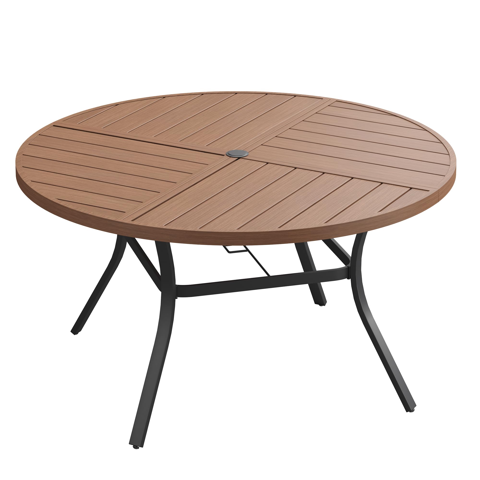 DIFY 53.1 inch Round Patio Table in Walnut