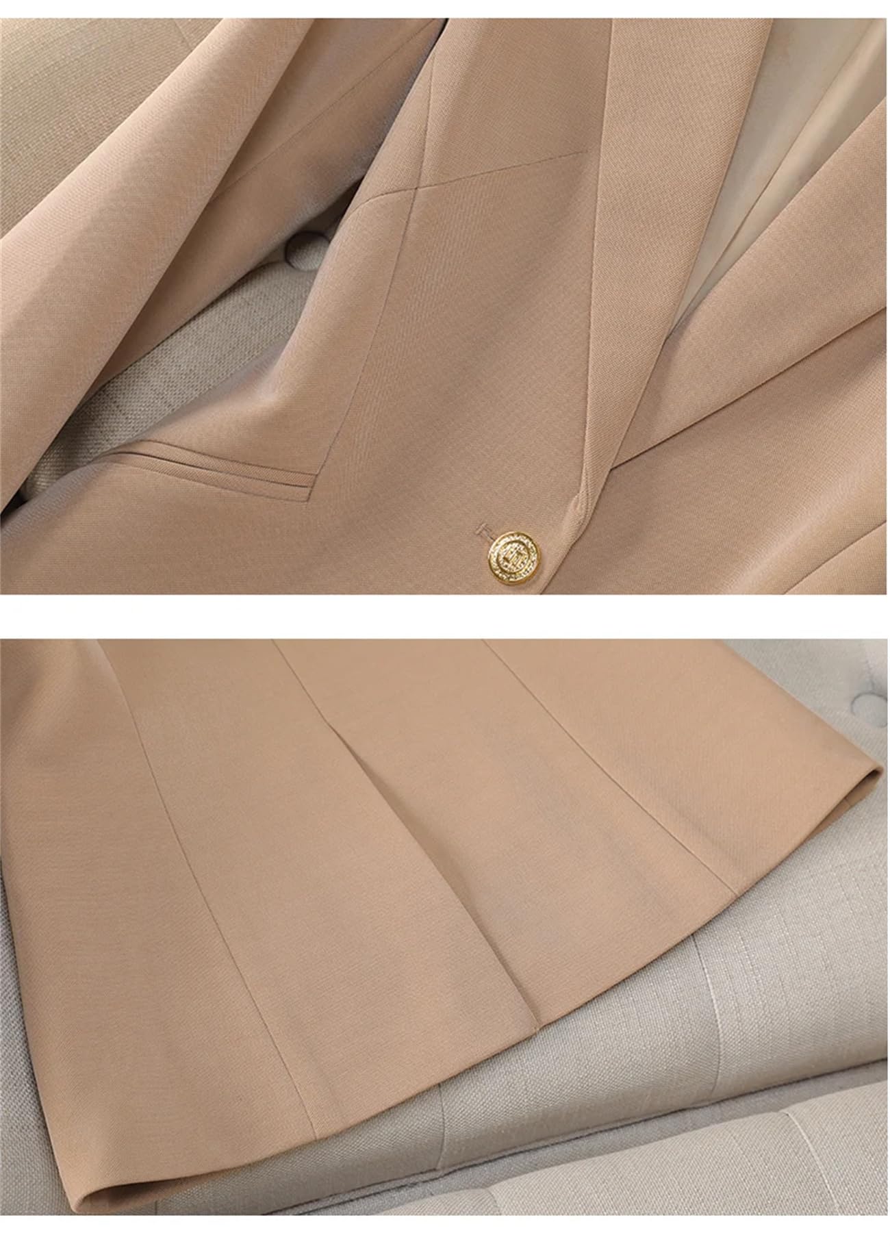 Set da 2 pezzi da donna alla moda, giacca e pantaloni formali, da ufficio, lavoro, lavoro, giacca e pantaloni