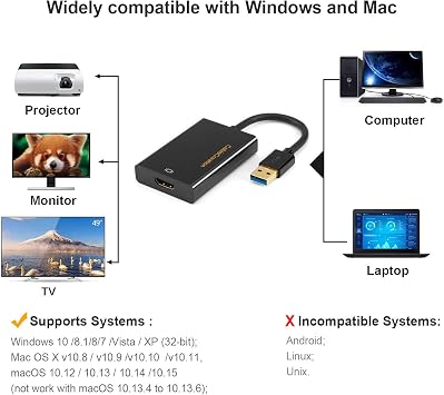 usb hdmi converter adapter,CableCreation USB 3.0 HDMI adapter DisplayLink