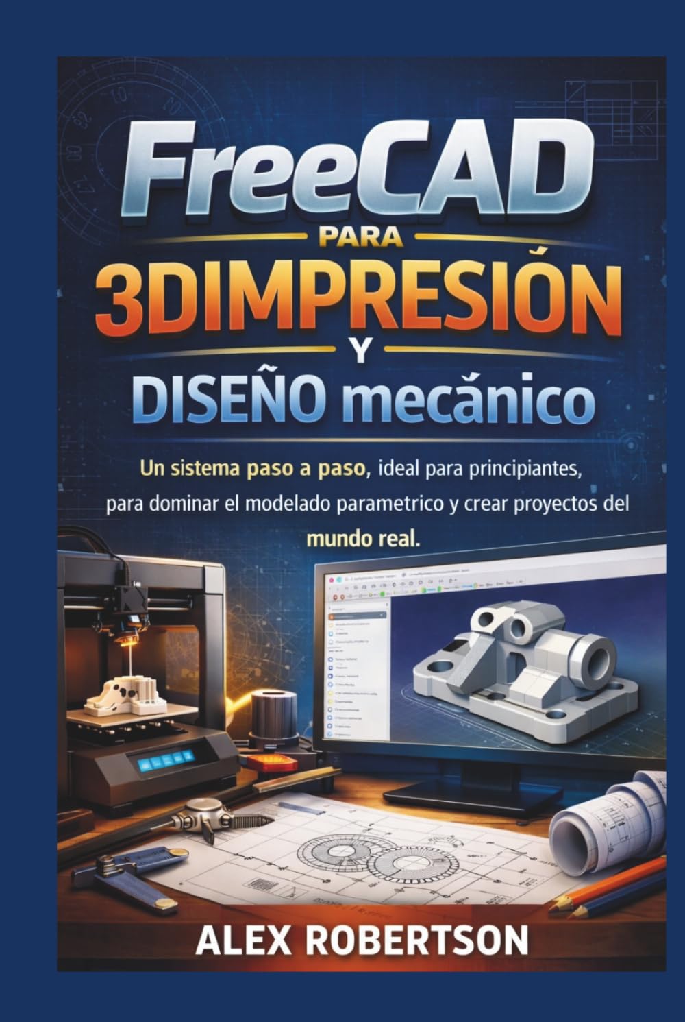 FreeCAD para 3DImpresión y Diseño mecánico: Un sistema paso a paso, ideal para principiantes, para dominar el modelado paramétrico y crear proyectos del mundo real.