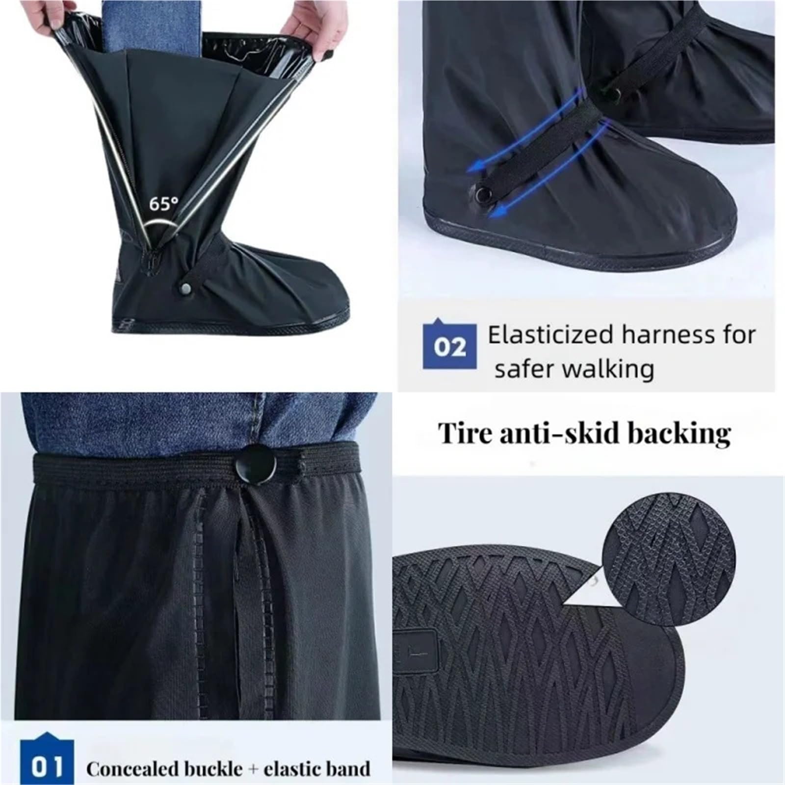 Copriscarpe Antipioggia | Taglie multiple Moto Ciclismo Estate piovosa: copriscarpe riutilizzabili antiscivolo unisex
