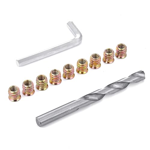 Miniatura 3 de PGMJ 80 piezas de insertos de madera M8, tornillos para muebles, tuerca roscada, conector de fijación hexagonal para surtido de muebles de madera
