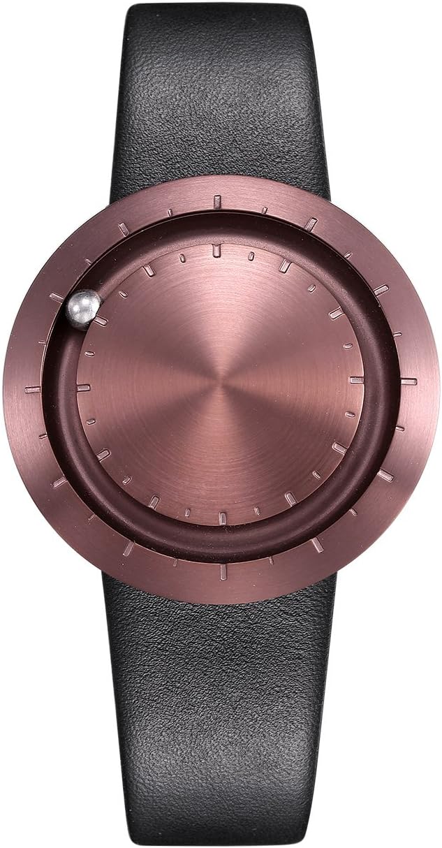 New, Brushed Polished Stainless Steel Designer Watch Lavaro Abacus Coffee – Made in Germany Case – A Great Watch with Swiss Quartz Movement – Steel Ball and Magnetic Analog 853562